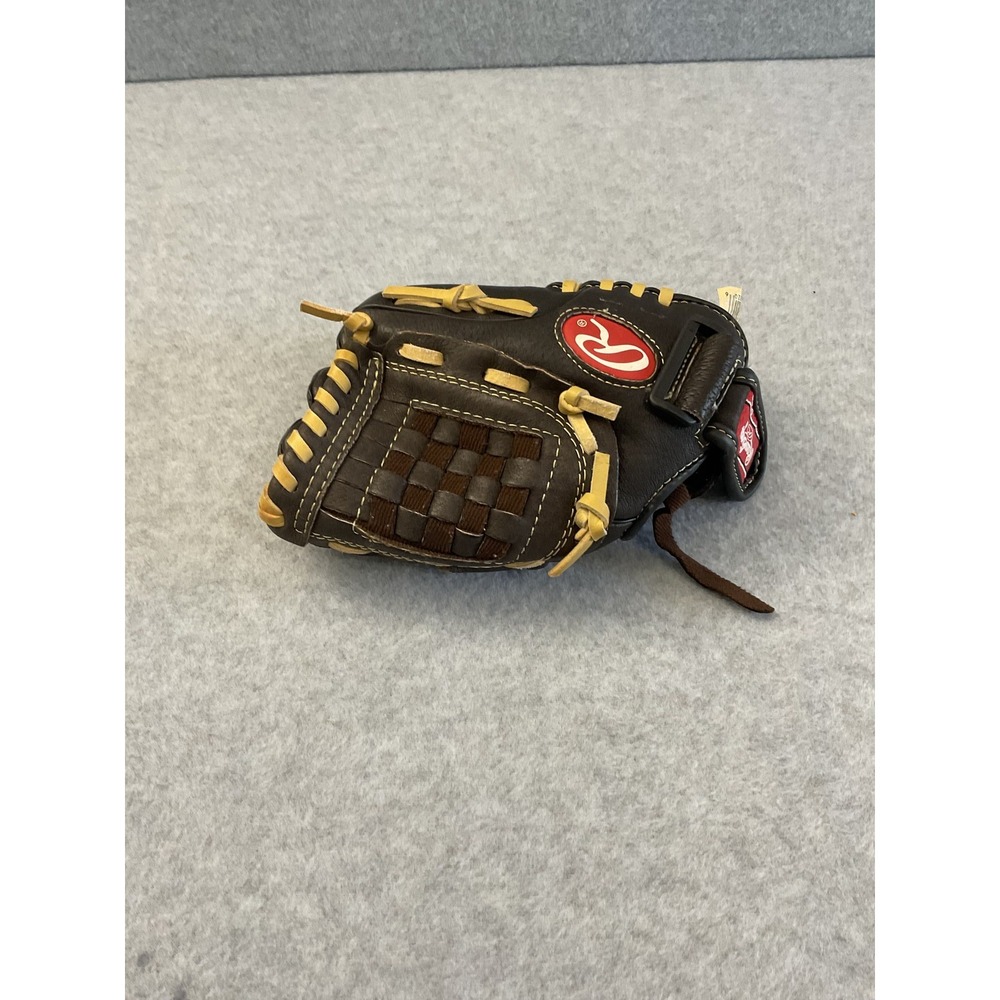 Rawlings H100BRNC 10" Leather Basket Web Youth Glove Adjustable Wrist Strap